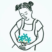 Illustration einer Frau und Blumen auf weißem Hintergrund. | © SONNENTOR