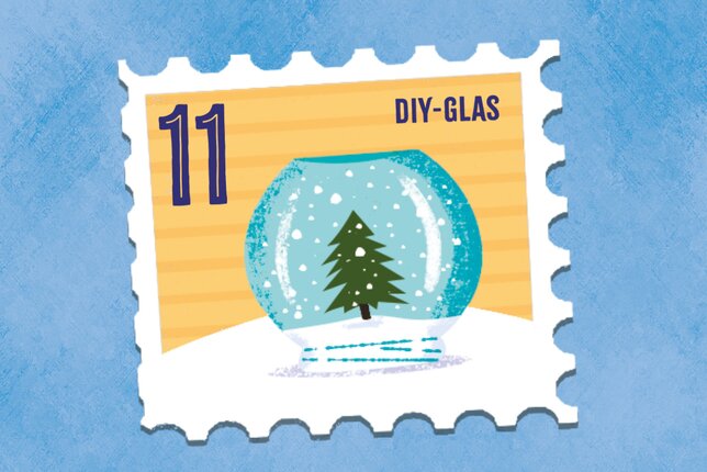 SONNENTOR Gewürzadventkalender - Türchen 11: Eine Illustration von einer Tanne im Glas | © SONNENTOR