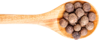 Photo of a wooden spoon with allspice on it. | © SONNENTOR
