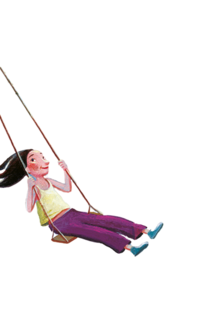 Illustration of a young woman swinging. | © SONNENTOR
