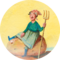 Illustration von der Bäuerin Sieglinde, die auf einer Kartoffel sitzt. | © SONNENTOR