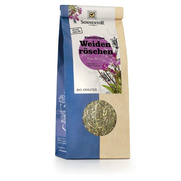 Photo of a pack Small-Flowered Willow-Herb loose. On the package is a picture of a small-flowered willow-herb.