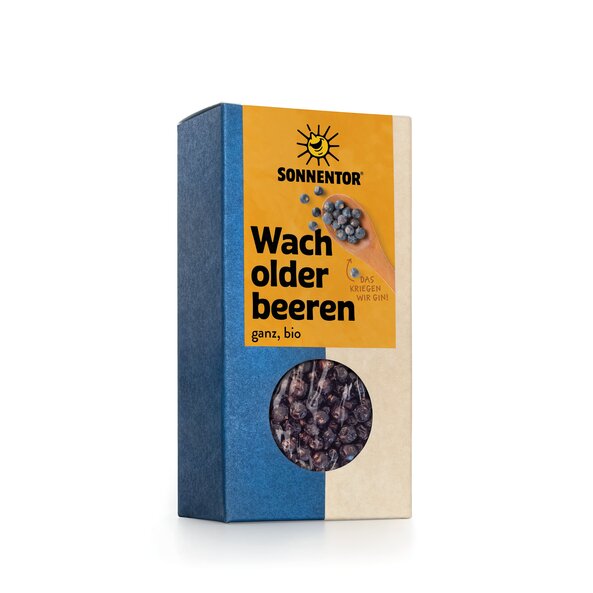 Wacholderbeeren ganz bio 35 g, Packung | © SONNENTOR