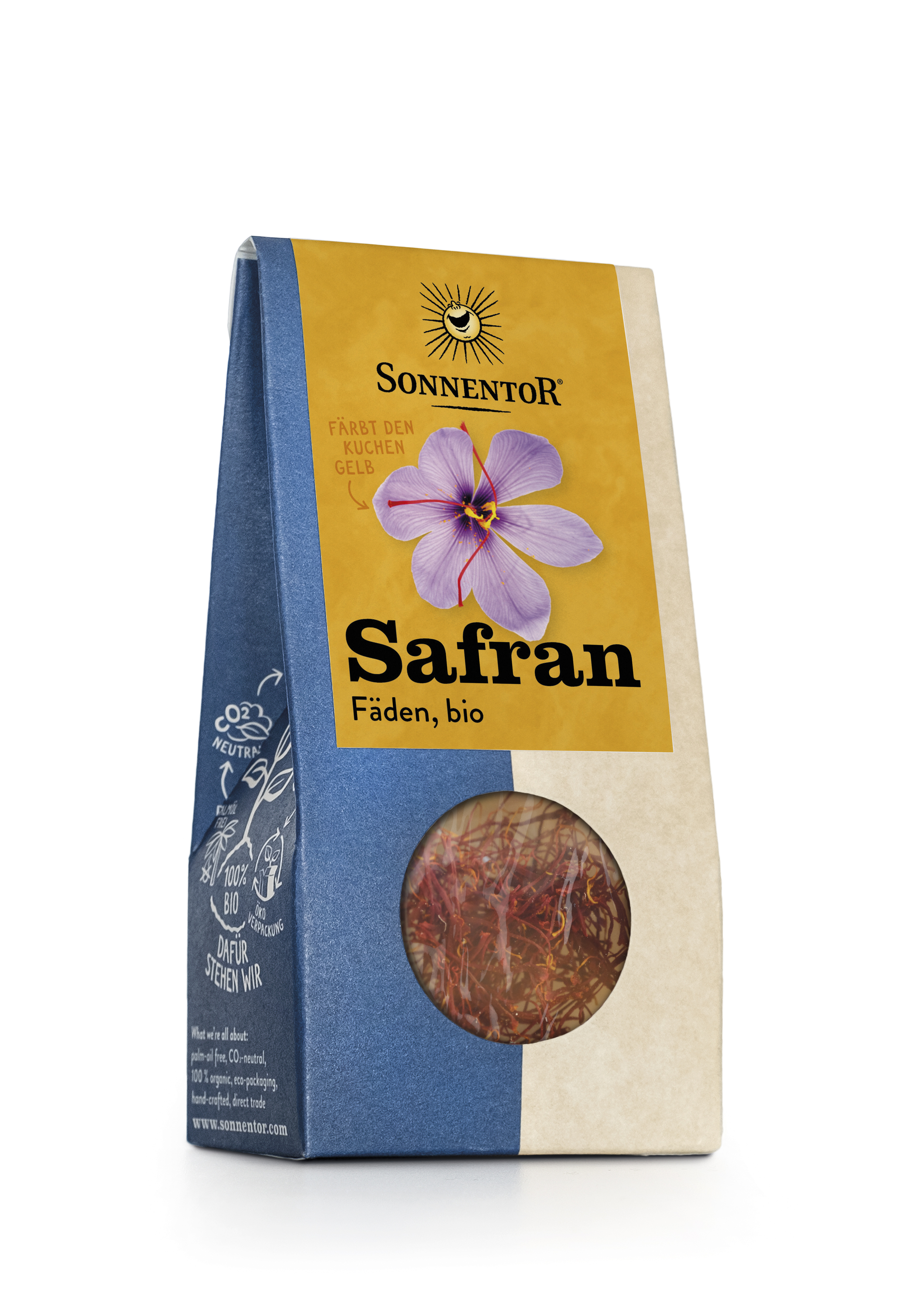 SONNENTOR - Safranfäden ganz bio 0,5 g, Packung