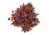 The picture shows many star anise.