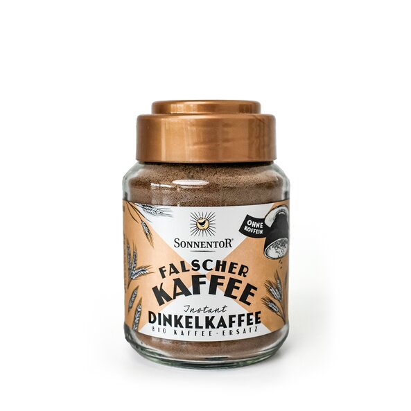 Dinkelkaffee Falscher Kaffee Instant bio 50 g, Glas