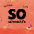 Text "So schmeckt's: süßlich, herb" mit Pfirsich-Illustrationen | © SONNENTOR