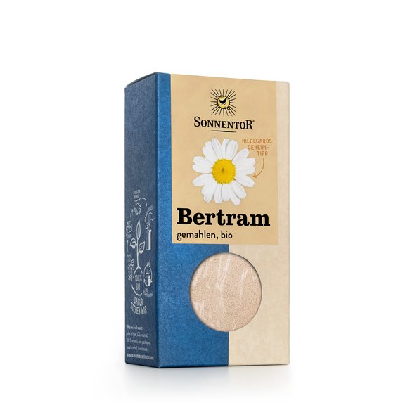 Photo of a pack Bertram ground. On the package is the Bertram depicted.