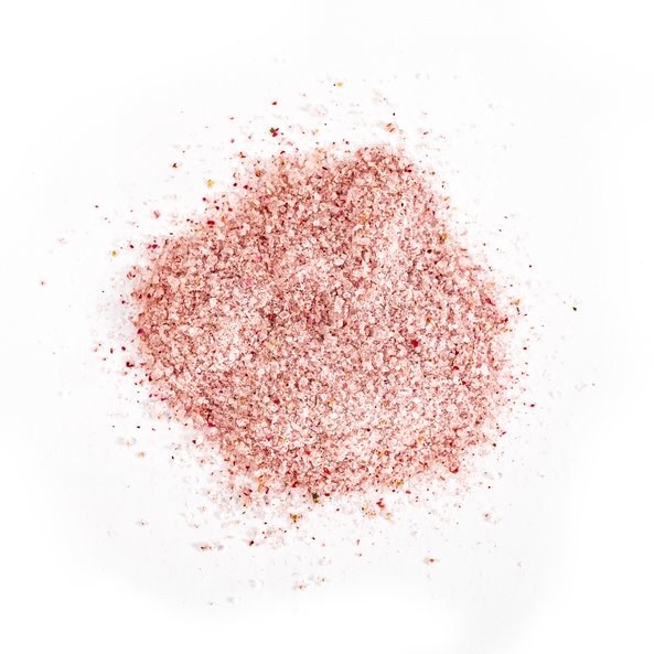 A photo of the pink Blossom Magic Salt loose.