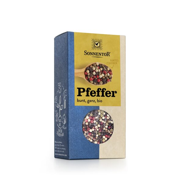 Pfeffer bunt ganz bio 50 g, Packung