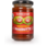 Jar of rosehip organic fruit spread. On the label you can see 2 rose hips with eyes. Behind the rosehips are leaves that look like a superhero mask overall. Note: Sweetened with concentrated apple juice. 60% fruit content.
