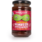 Jar of Raspberry Apple Mint Organic Fruit Spread. On the label you can see 2 apple mint leaves with eyes. which overall look like a superhero mask. Note: Sweetened with concentrated apple juice. 60% fruit content.