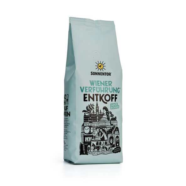 Entkoffeinierter Kaffee ganze Bohne Wiener Verführung® bio 500 g, Packung