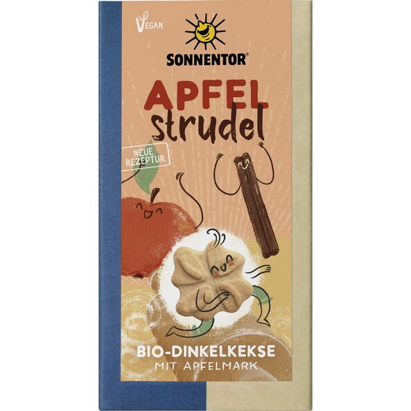 Apfelstrudel Kekse bio 100 g, Packung