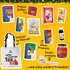Illustration mit Produkten des SONNENTOR „Mein großer Adventkalender – Edition 2026“ mit Tee, Gewürzen, Honig, Hanföl, Chai, Stofftasche und viele mehr, welche als Probiergrößen, ganze Produkte, exkusive Sonderproduke enthalten sind.