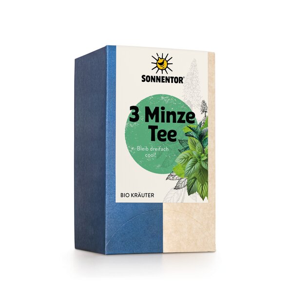 3-Minze Tee bio 21,6 g, Doppelkammerbeutel