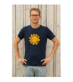 mens shirt shortarm, darkblue Size S, org. cotton