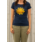 Damen Shirt kurzarm, dunkelblau Gr. S, Bio-BW2018