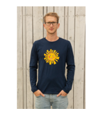 mens shirt longarm, darkblue Size XXL, org. cotton