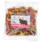 Photo of a transparent pack fruit bears. In it you can see colorful bears. On the label you can see a child sitting on a bear.