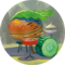 Illustration eines auf Gemüse Schlagzeugspielenden Burgers in satten Farben auf dunklem Hintergrund.