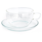 In the photo you can see the jumbo cup with saucer made of borosilicate glass.