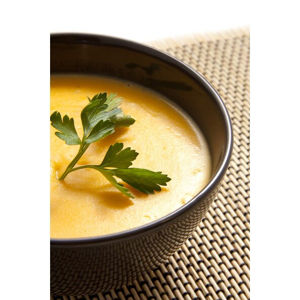 Kürbiscremesuppe mit Milch