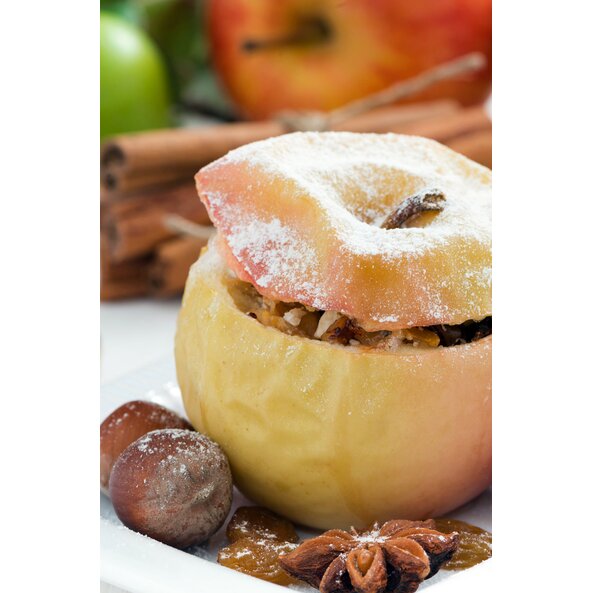 Bratäpfel mit Glühweinschaum