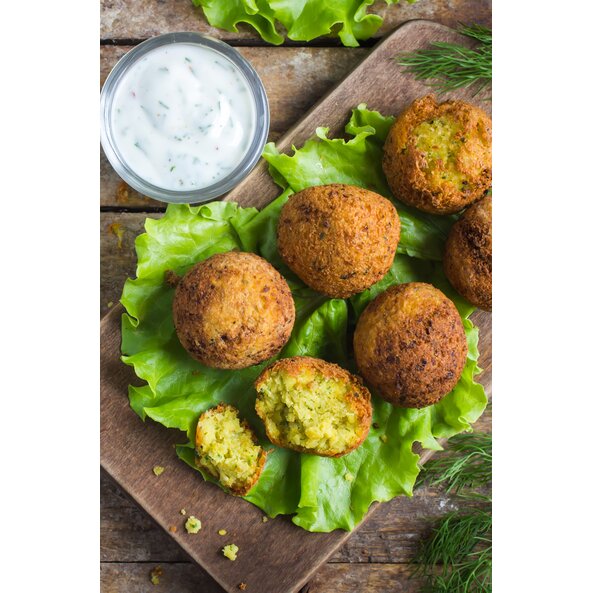 Falafel mit Gurkenraijta