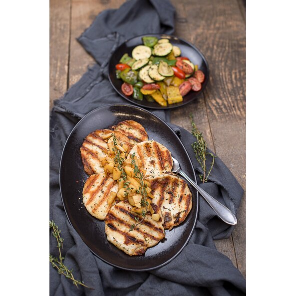 Grillkäse mit Apfelchutney