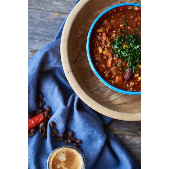 Linsen Chili mit Kaffee