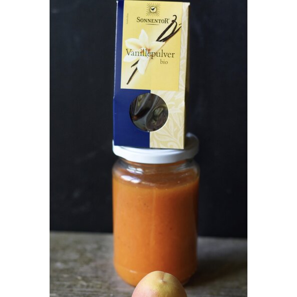 Marillenmarmelade mit Vanillepulver