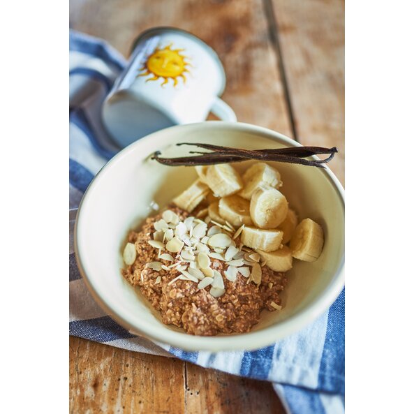 Basenmüsli mit Bananen und Kakao