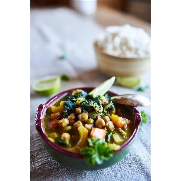 Kichererbsencurry mit Spinat und Kokosmilch