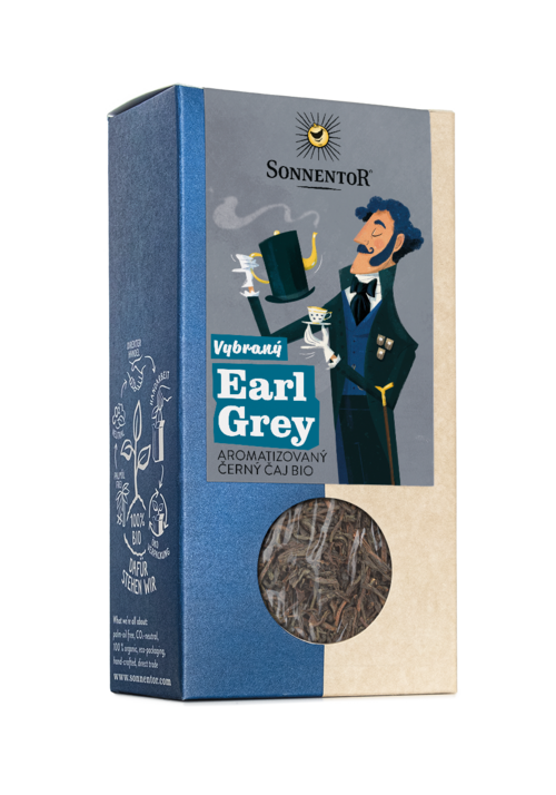 Earl Grey bio, aromatizovaný černý čaj, 90g syp. Sonnentor