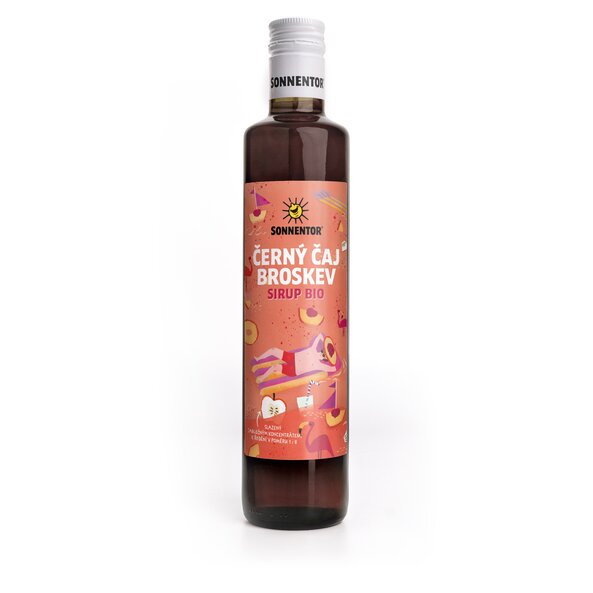 Černý čaj-broskev - koncentrát bio 0,5l