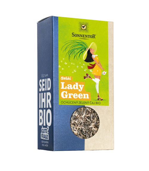 Lady Green bio, ochucený zelený čaj, 90g  syp. Sonnentor