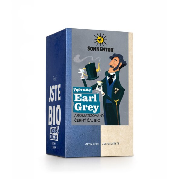 Černý čaj Earl Grey bio 27g porc.dvoukomorový
