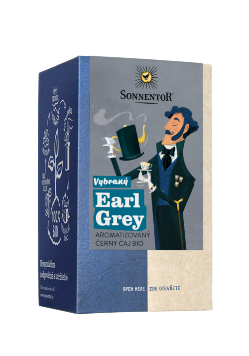 Earl Grey bio, aromatizovaný černý čaj 27g porc.  Sonnentor