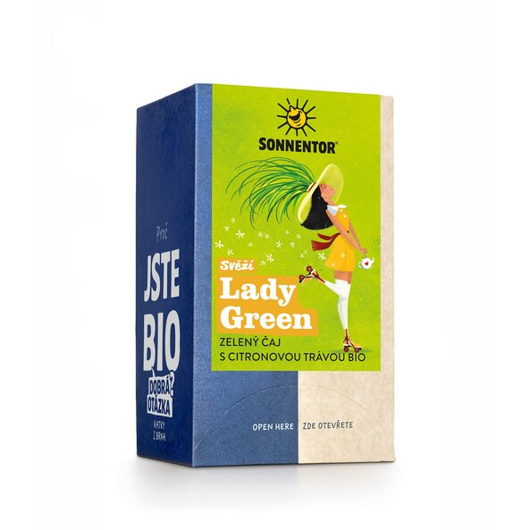 Svěží Lady Green čaj bio 21,6 g, porc. dvoukomorový
