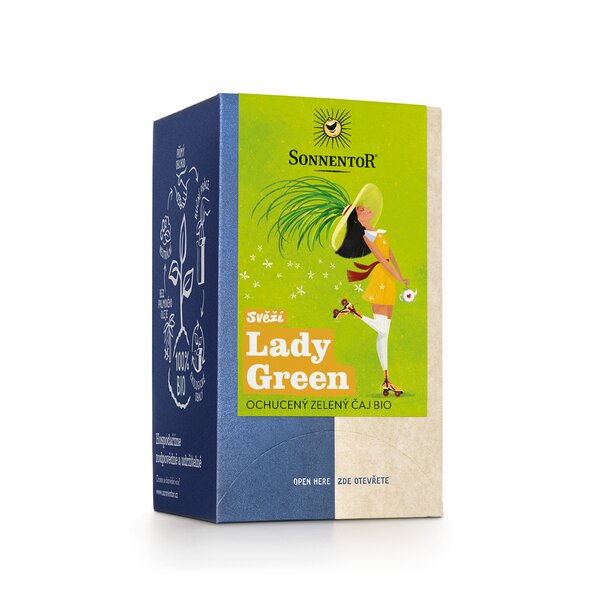 Svěží Lady Green čaj bio 21,6 g, porc. dvoukomorový