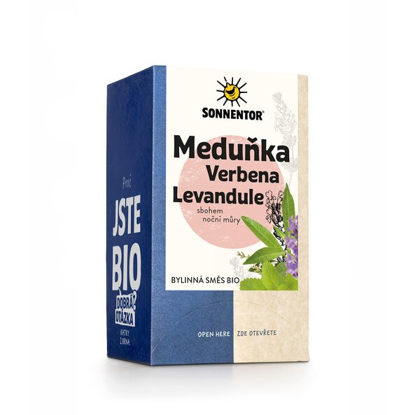 Meduňka Verbena Levandule bio 23,4 g, porc. dvoukomorový