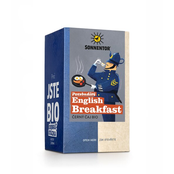 Povzbudivý English Breakfast, černý čaj bio, 32,4 g porc. dvoukomorový