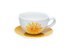 Porcelánový čajový šálek "Slunce" s podšálkem, 250ml