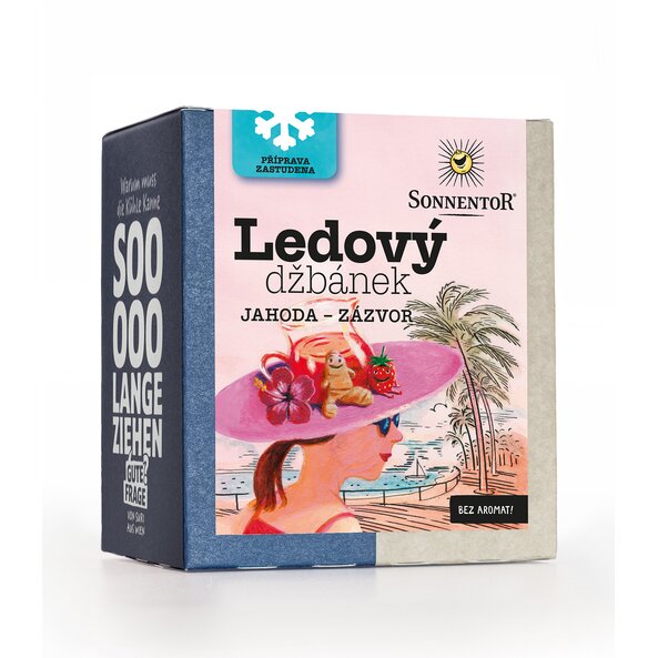 Ledový džbánek - jahoda-zázvor čaj bio 44,8g pyramida