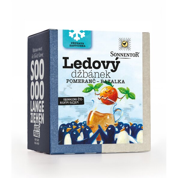 Ledový džbánek pomeranč - bazalka bio 40g pyramida