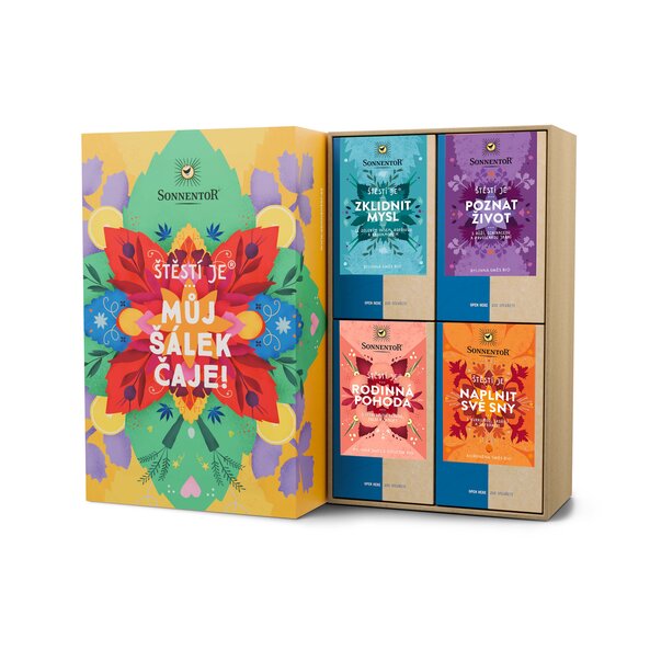 Dárková kazeta čajová Štěstí je...