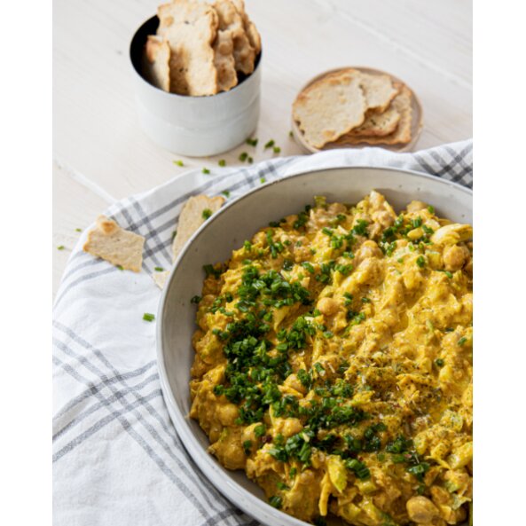Veganer „Eiaufstrich" mit Kichererbsen