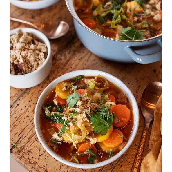 Weißkraut Eintopf mit Räuchertofu