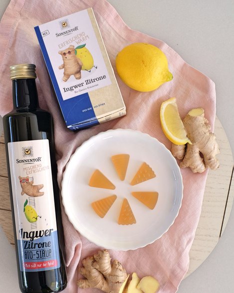 Ingwer-Zitrone Fruchtgummis - SONNENTOR.com